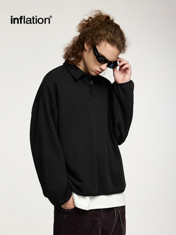 Muški fleece pulover s kružnim izrezom, fleece podstava, mješavina pamuka 86,7% / 13,3% poliester, dugi rukavi, široka silueta