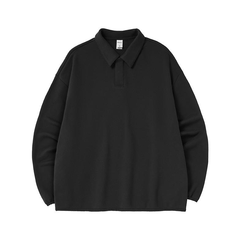 Muški fleece pulover s kružnim izrezom, fleece podstava, mješavina pamuka 86,7% / 13,3% poliester, dugi rukavi, široka silueta