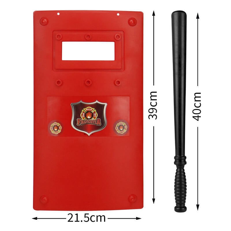 Σετ ρόλων πυροσβέστη για παιδιά: νεροπίστολο, κράνος και σακίδιο με εξαγόμενο πίσω χώρο, προσομοιωμένος πυροσβεστήρας (κατασκευή από πλαστικό) για ηλικίες 4–6 ετών