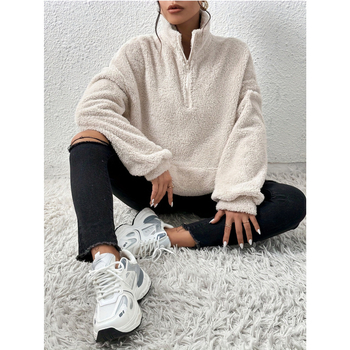 Ženska kapuljača duga jakna od poliestera, flutter rukavi, ovratnik za vješanje, 100% poliester, gradski elegantan komad za svakodnevno nošenje, jesen 2025