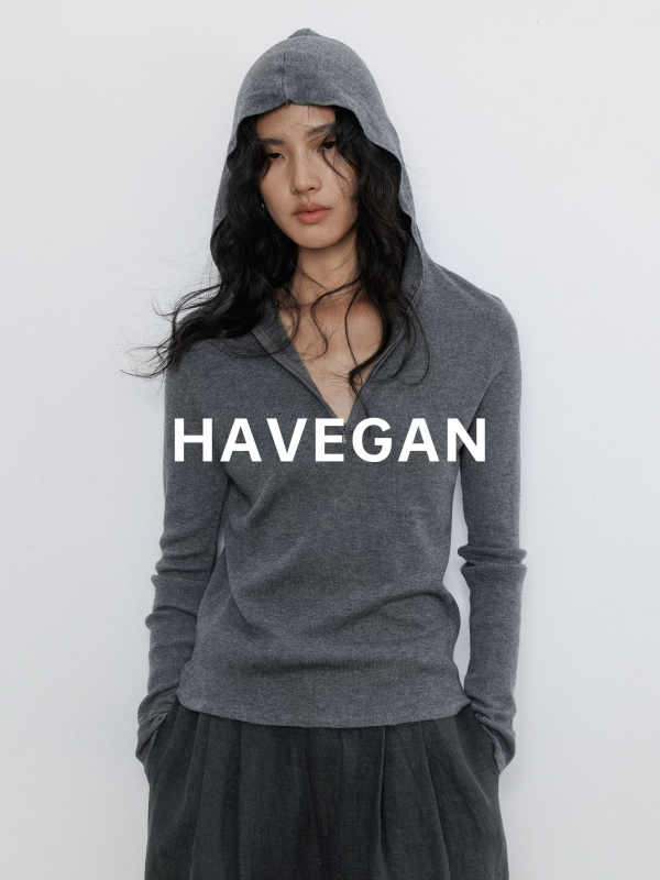 Ženski kapučasti pleteni top od vune, dugi rukavi, jednobojna boja, ležerni japansko-korejski stil