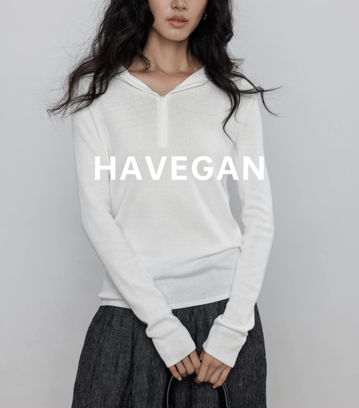 Ženski kapučasti pleteni top od vune, dugi rukavi, jednobojna boja, ležerni japansko-korejski stil