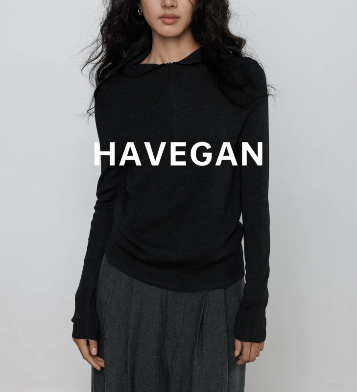 Ženski kapučasti pleteni top od vune, dugi rukavi, jednobojna boja, ležerni japansko-korejski stil