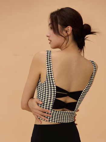 YL moterų sportinė liemenėlė su įsukti atgal, griežta apdaila – jogos/topo su įsiūtu krūties pagalvė; medžiaga: nailonas; sudėtis 75% medvilnės pluoštas + 25% elastanas