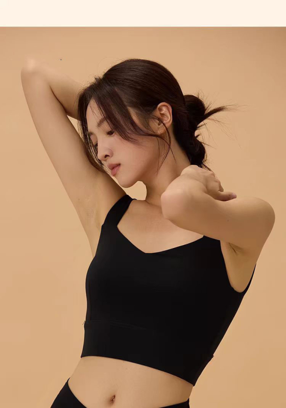 YL moterų sportinė liemenėlė su įsukti atgal, griežta apdaila – jogos/topo su įsiūtu krūties pagalvė; medžiaga: nailonas; sudėtis 75% medvilnės pluoštas + 25% elastanas