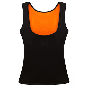 Θερμικό γιλέκο για γυναίκες, διπλής στρώσης από βαμβάκι-Spandex, U-λαιμός, διαμορφώνει το σώμα, διατηρεί τη θερμότητα