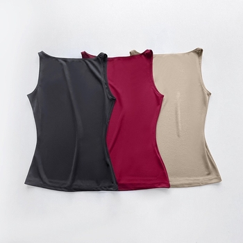 Ženski top bez rukava, slim fit, bez naramenica, viskoza 70–80%, visoka elastičnost, gradski stil