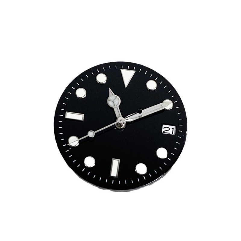 Pulksteņa ciparnīca bez marķieriem, luminescējoša, saderīga ar NH36/NH35 kustībām