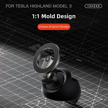 Tesla suderinamas telefono laikiklis oro ventiliui – Snap-On montavimas, prekė YZ