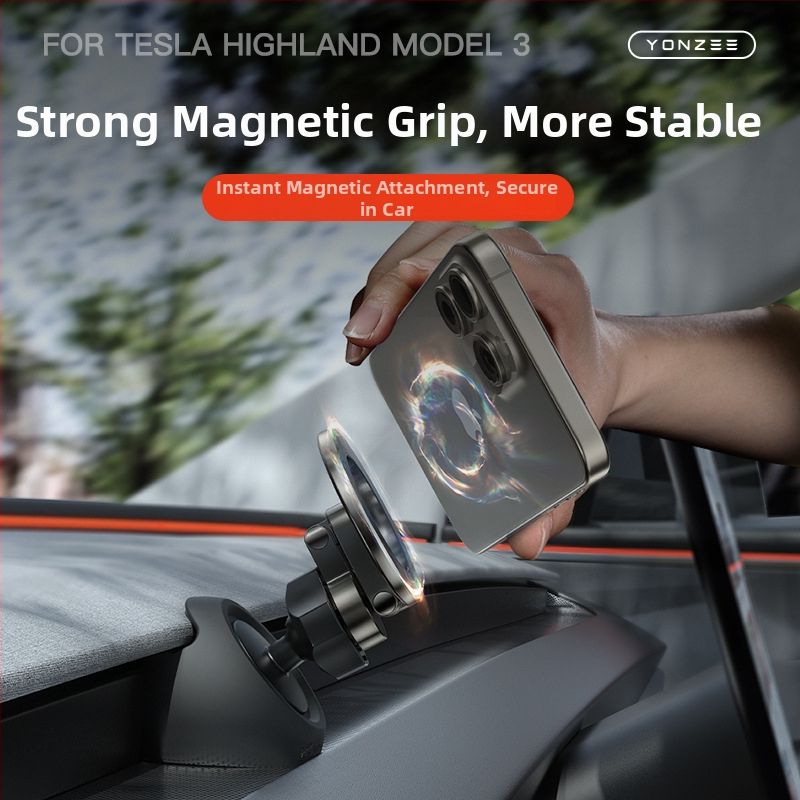 Tesla suderinamas telefono laikiklis oro ventiliui – Snap-On montavimas, prekė YZ