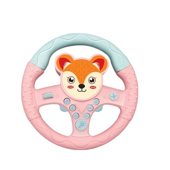 Jucărie educativă de volan pentru copii, cu muzică și voce, din plastic, alimentată cu baterii, pentru 4–6 ani