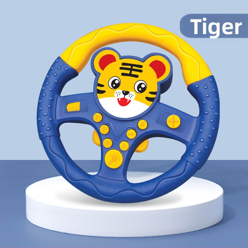 Jucărie educativă de volan pentru copii, cu muzică și voce, din plastic, alimentată cu baterii, pentru 4–6 ani