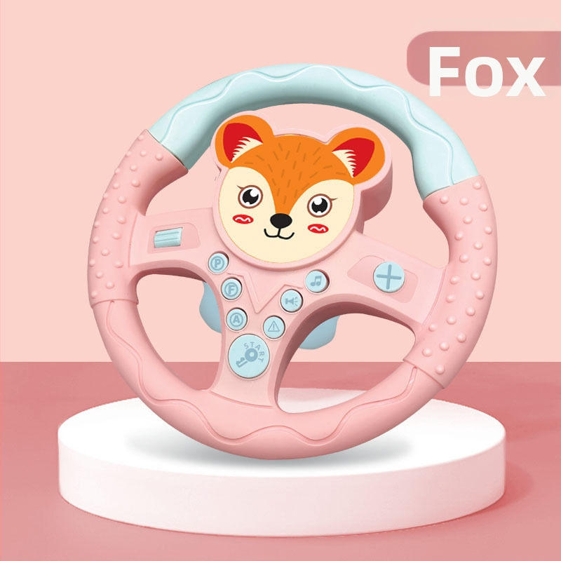 Jucărie educativă de volan pentru copii, cu muzică și voce, din plastic, alimentată cu baterii, pentru 4–6 ani