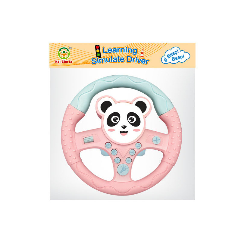 Jucărie educativă de volan pentru copii, cu muzică și voce, din plastic, alimentată cu baterii, pentru 4–6 ani