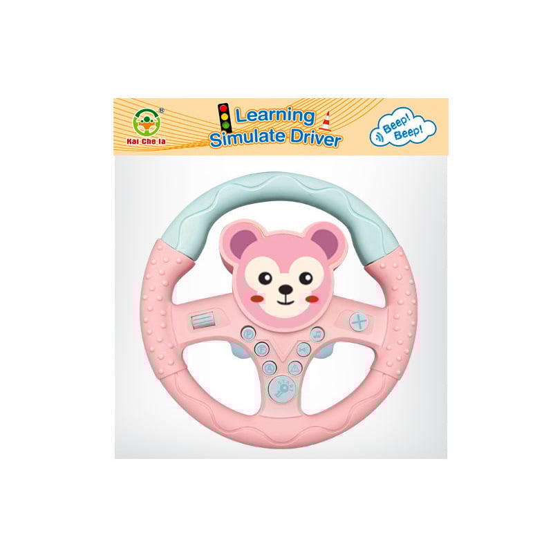 Volan pentru copii - jucărie educativă, jocuri părinte-copil, muzică/voce, plastic, baterii, pentru copii 4-6 ani