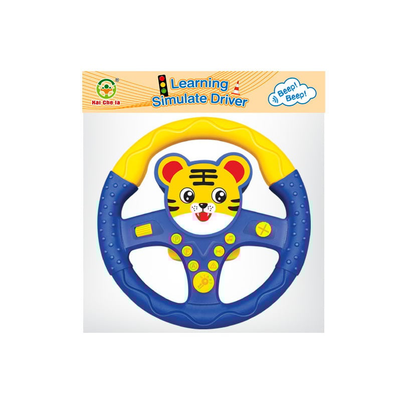 Παιδικό αυτοκινητάκι με τιμόνι για πίσω κάθισμα — Εκπαιδευτικό μουσικό τιμόνι (Πλαστικό; Λειτουργεί με μπαταρίες; Για ηλικίες 4–6)