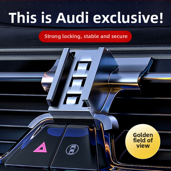 Audi prietaisų skydelio telefono laikiklis su snap-on baze, suderinamas su A3/A4L/A5/A6LL ir Q2/Q3/Q5L/Q7