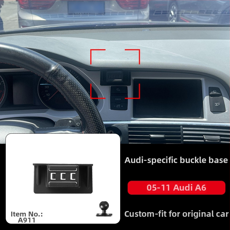Držiak na telefón do auta pre Audi A3/A4L/A5/A6LL a Q2/Q3/Q5L/Q7 – snap-on základňa, uchytenie na palubnej doske, Tracy