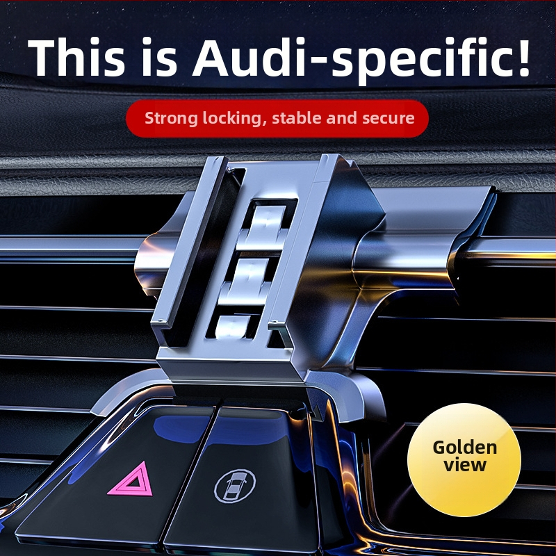 Držiak na telefón Tracy pre Audi so snap-on základňou pre modely A3/A4L/A5/A6LL a Q2/Q3/Q5L/Q7 — uchytenie na prístrojovej doske, prispôsobiteľný