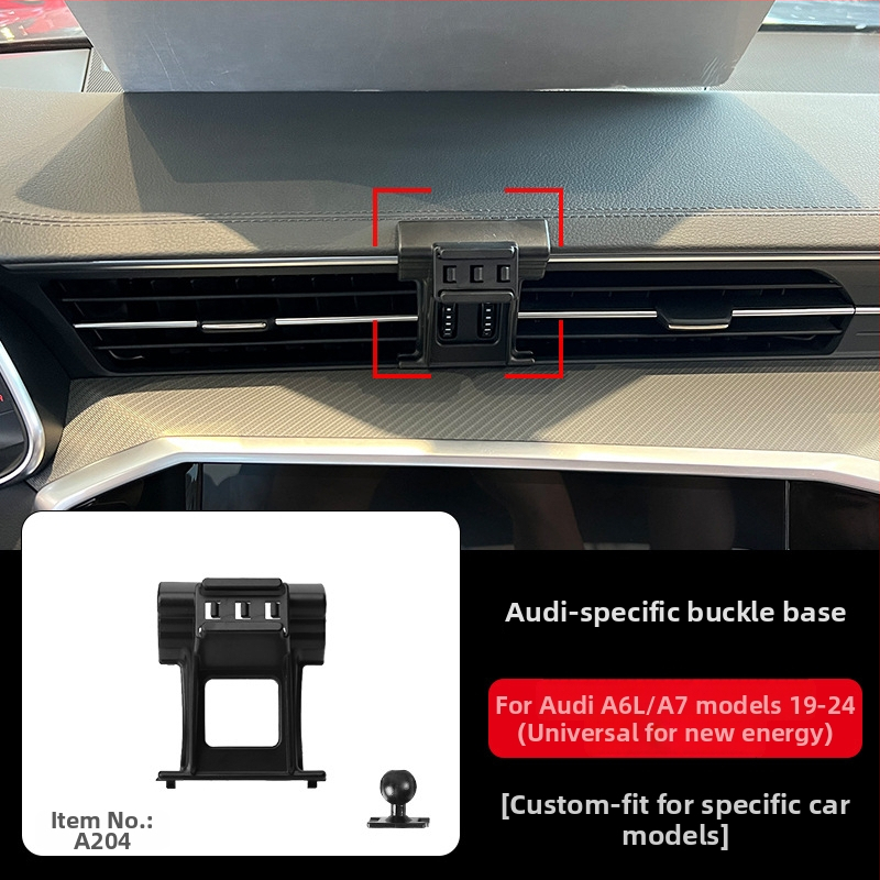 Držiak na telefón Tracy pre Audi so snap-on základňou pre modely A3/A4L/A5/A6LL a Q2/Q3/Q5L/Q7 — uchytenie na prístrojovej doske, prispôsobiteľný