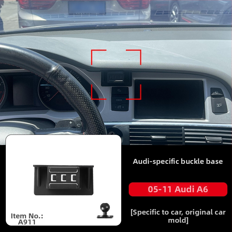 Držiak na telefón Tracy pre Audi so snap-on základňou pre modely A3/A4L/A5/A6LL a Q2/Q3/Q5L/Q7 — uchytenie na prístrojovej doske, prispôsobiteľný