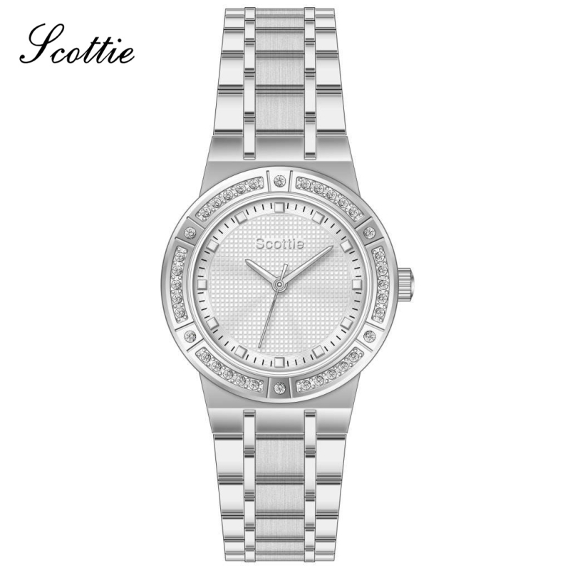 Scottie 9714 Ženski sat – lagani luksuz, casual stil, vodootpornost 30M, kvarcni mehanizam, okrugli brojčanik, kaiš od nehrđajućeg čelika