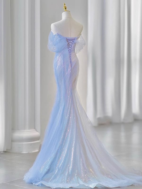 Csipkés estélyi ruha, A-vonalú sziluett, magas derék, 3/4-es ujjú, hosszú szoknya