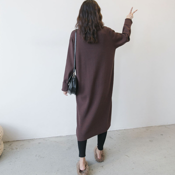 Πλεκτό cardigan για εγκύους, φθινοπωρινό-χειμερινό, V-λαιμός, άνετη εφαρμογή, μακριά μανίκια, πολυεστέρας