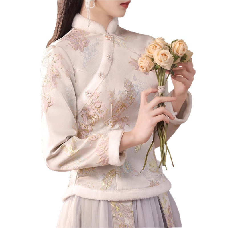 Βραδινό φόρεμα παρανύμφων — μακριά μανίκια, υψηλός λαιμός, Α-γραμμή σιλουέτα, ψηλή μέση, πολυεστέρας