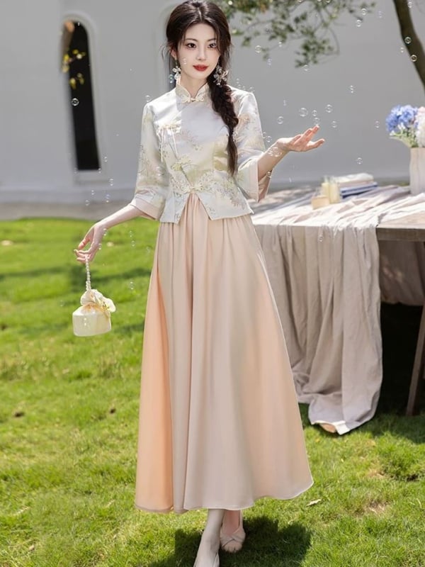 Koszorúslány ruha, egy váll, A-vonal, Chenille anyag, elasztán 90-95%, hosszú szoknya