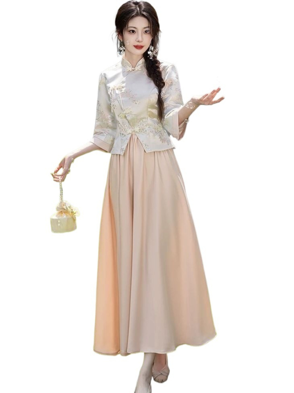 Koszorúslány ruha, egy váll, A-vonal, Chenille anyag, elasztán 90-95%, hosszú szoknya