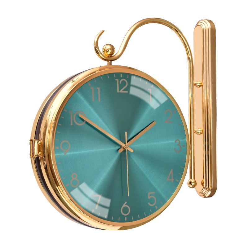 Ρολόι τοίχου διπλής όψης, κίνηση quartz, μοντέλο ST00818, τροφοδοσία με μπαταρία, μεταλλικό περίβλημα