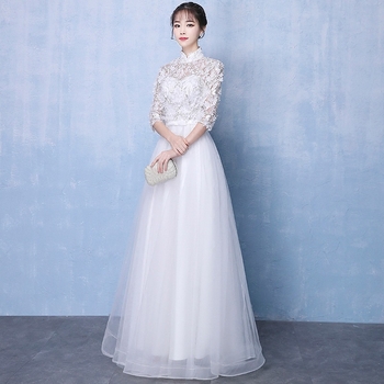 Estélyi ruha (hercegnői sziluett; fő anyag: poliészter 80%; hosszú szoknya; karcsú derék; alkalmas esküvőre, a tengerparton, szabadtéri programokra, szállodában)