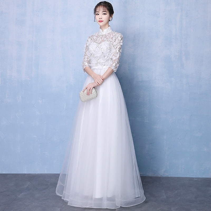 Estélyi ruha (hercegnői sziluett; fő anyag: poliészter 80%; hosszú szoknya; karcsú derék; alkalmas esküvőre, a tengerparton, szabadtéri programokra, szállodában)