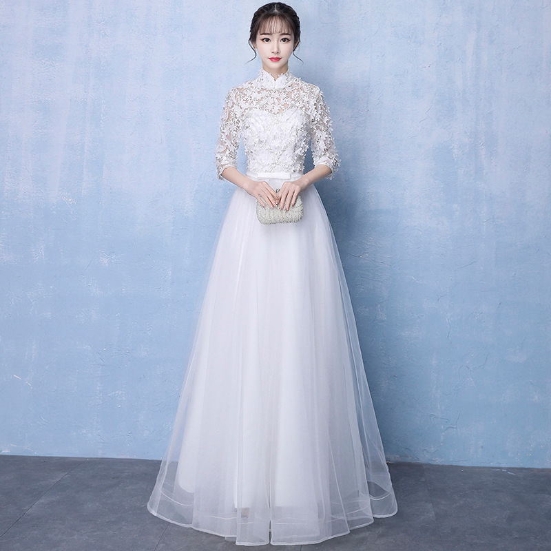 Estélyi ruha (hercegnői sziluett; fő anyag: poliészter 80%; hosszú szoknya; karcsú derék; alkalmas esküvőre, a tengerparton, szabadtéri programokra, szállodában)