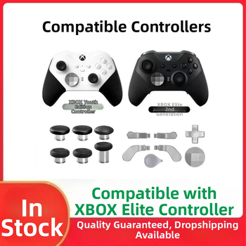 Xbox Elite Series 2 valdiklio atsarginės dalys – plieniniai mygtukai ir rocker pedalai, medžiaga plienas, svoris 120 g, suderinama su Elite Series 2, DIY