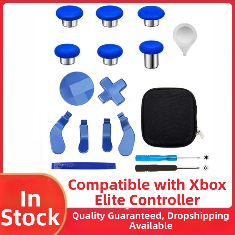 Xbox Elite Series 2 valdiklio atsarginės dalys – plieniniai mygtukai ir rocker pedalai, medžiaga plienas, svoris 120 g, suderinama su Elite Series 2, DIY