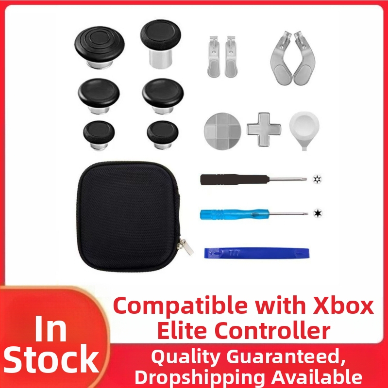 Xbox Elite Series 2 valdiklio atsarginės dalys – plieniniai mygtukai ir rocker pedalai, medžiaga plienas, svoris 120 g, suderinama su Elite Series 2, DIY