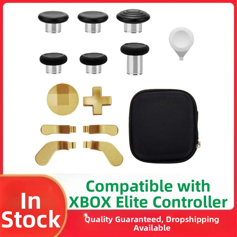 Xbox Elite Series 2 valdiklio atsarginės dalys – plieniniai mygtukai ir rocker pedalai, medžiaga plienas, svoris 120 g, suderinama su Elite Series 2, DIY