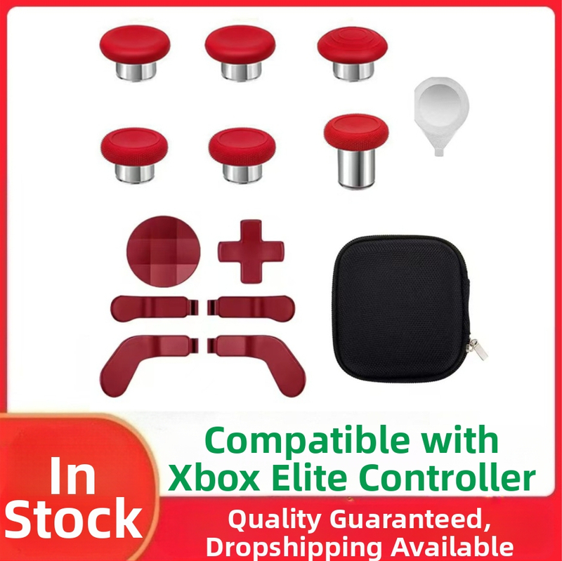 Xbox Elite Series 2 valdiklio atsarginės dalys – plieniniai mygtukai ir rocker pedalai, medžiaga plienas, svoris 120 g, suderinama su Elite Series 2, DIY