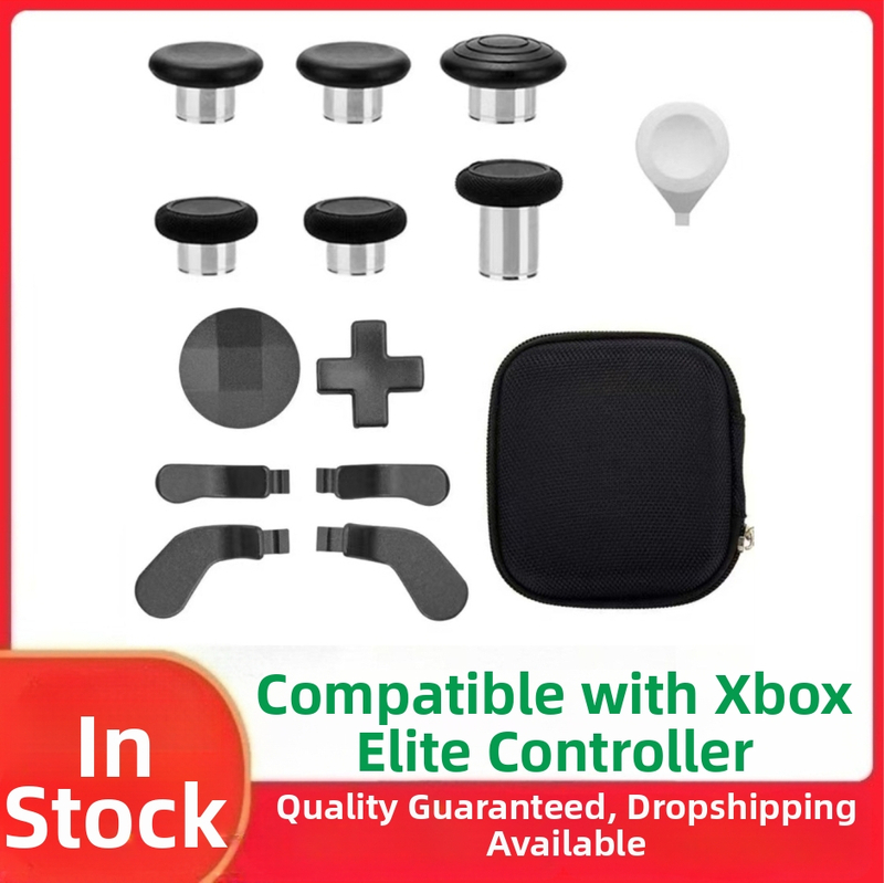 Xbox Elite Series 2 valdiklio atsarginės dalys – plieniniai mygtukai ir rocker pedalai, medžiaga plienas, svoris 120 g, suderinama su Elite Series 2, DIY