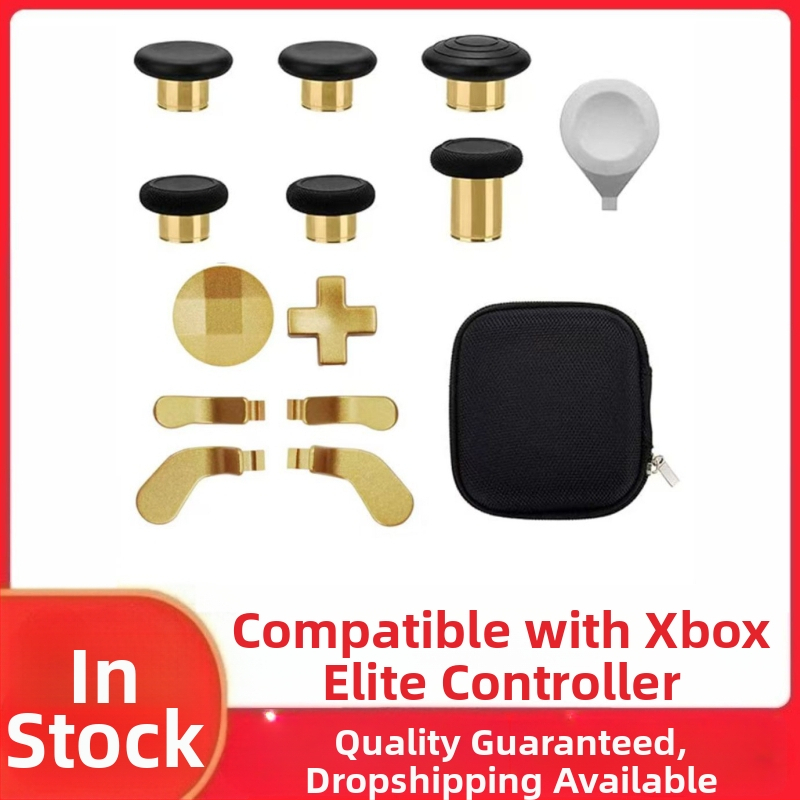 Xbox Elite Series 2 valdiklio atsarginės dalys – plieniniai mygtukai ir rocker pedalai, medžiaga plienas, svoris 120 g, suderinama su Elite Series 2, DIY