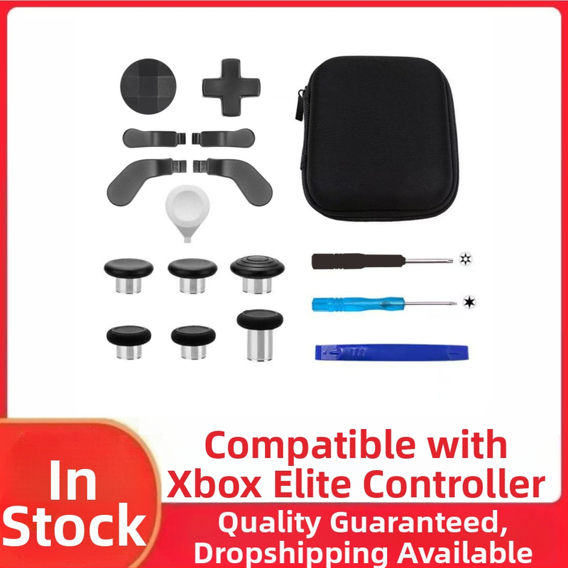 Xbox Elite Series 2 valdiklio atsarginės dalys – plieniniai mygtukai ir rocker pedalai, medžiaga plienas, svoris 120 g, suderinama su Elite Series 2, DIY