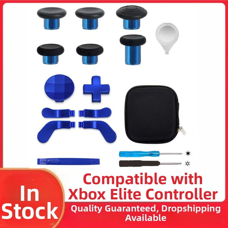 Xbox Elite Series 2 valdiklio atsarginės dalys – plieniniai mygtukai ir rocker pedalai, medžiaga plienas, svoris 120 g, suderinama su Elite Series 2, DIY