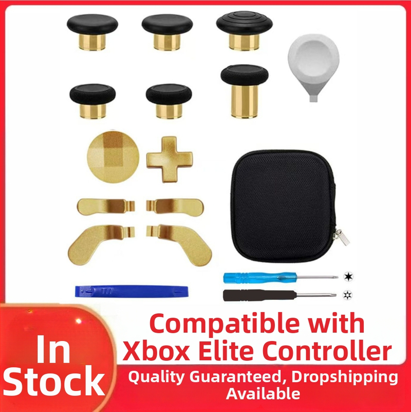Xbox Elite Series 2 valdiklio atsarginės dalys – plieniniai mygtukai ir rocker pedalai, medžiaga plienas, svoris 120 g, suderinama su Elite Series 2, DIY