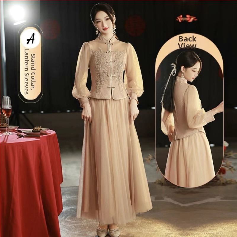 Līgavas māsas kleita, ar vienu plecu, A līnija, vidēja garuma, Chenille audums ar 50–70% elastānu (Pavasaris 2024)