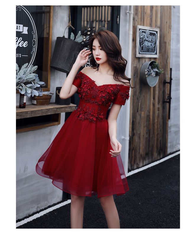 Õhtukleit ühe õla, kõrge vöökoht, A-line, keskmise pikkusega, polüester