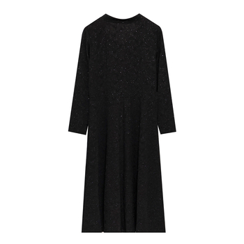 Női kínai stílusú V-nyakú csipkeruha pliszált szoknyával; nylon 70-80%, poliészter legfeljebb 30%