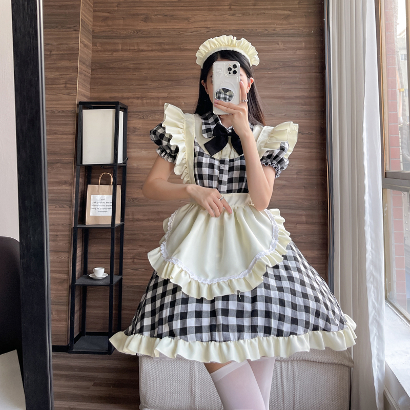 Kalpones kleita cosplay japāņu Lolita stilā, salds dizains, poliestera maisījums, 100% poliesters, Zi Xiao