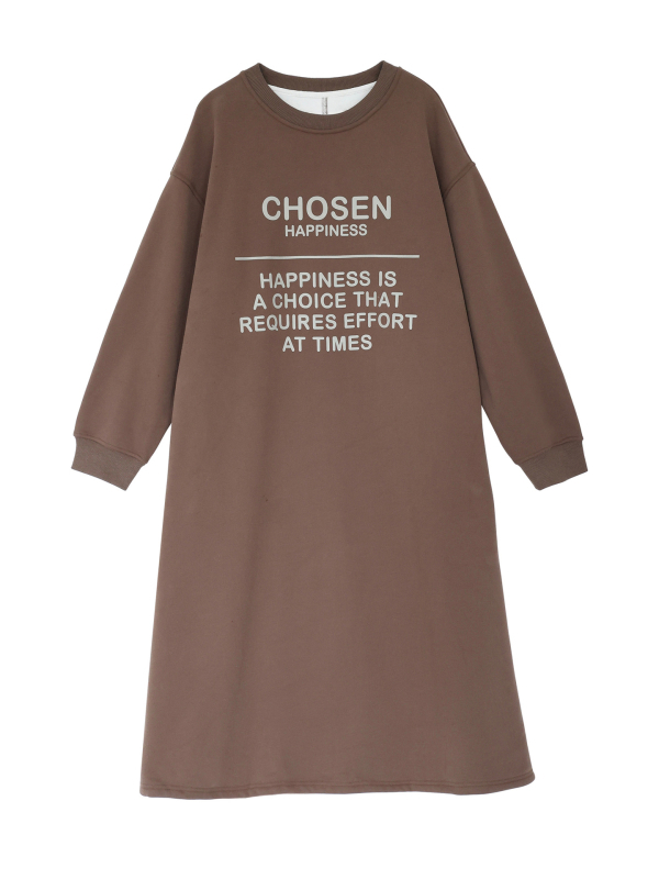 Plus veličine ženska haljina-sweatshirt s otiskom i flis podstavom, okrugli izrez, slobodan kroj, mješavina pamuka i poliestera, za jesen i zimu.
